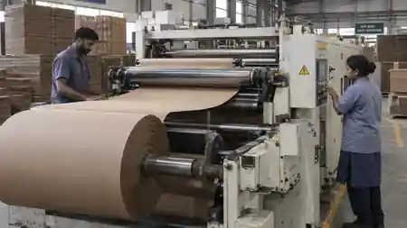 Illustrative corrugated packaging production line